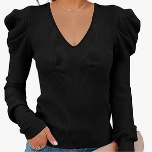 Puffy Sleeve Sweater
